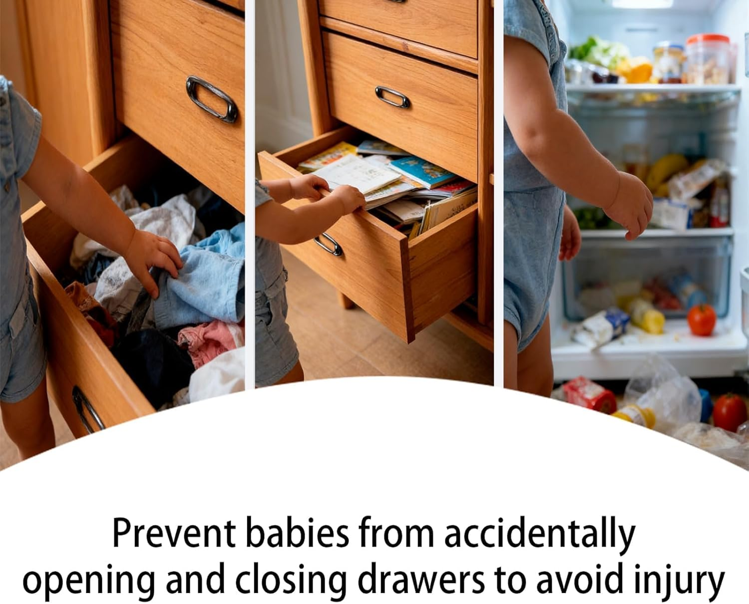 Yxvyxymyxxg​ Heavy Duty Refrigerator Lock - 1 Pack Combination Lock for Cabinets, Drawers and Cupboards, No Drill Installation & Keyless Child Safety Device(Black) image number 5