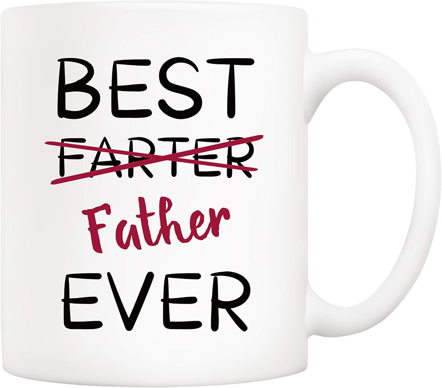 5Aup Fathers Day Funny Dad Coffee Mug Gifts from Daughter Son, Best Father Ever Cups 11 Oz, Christmas and Holiday Ideal for Father image number 5