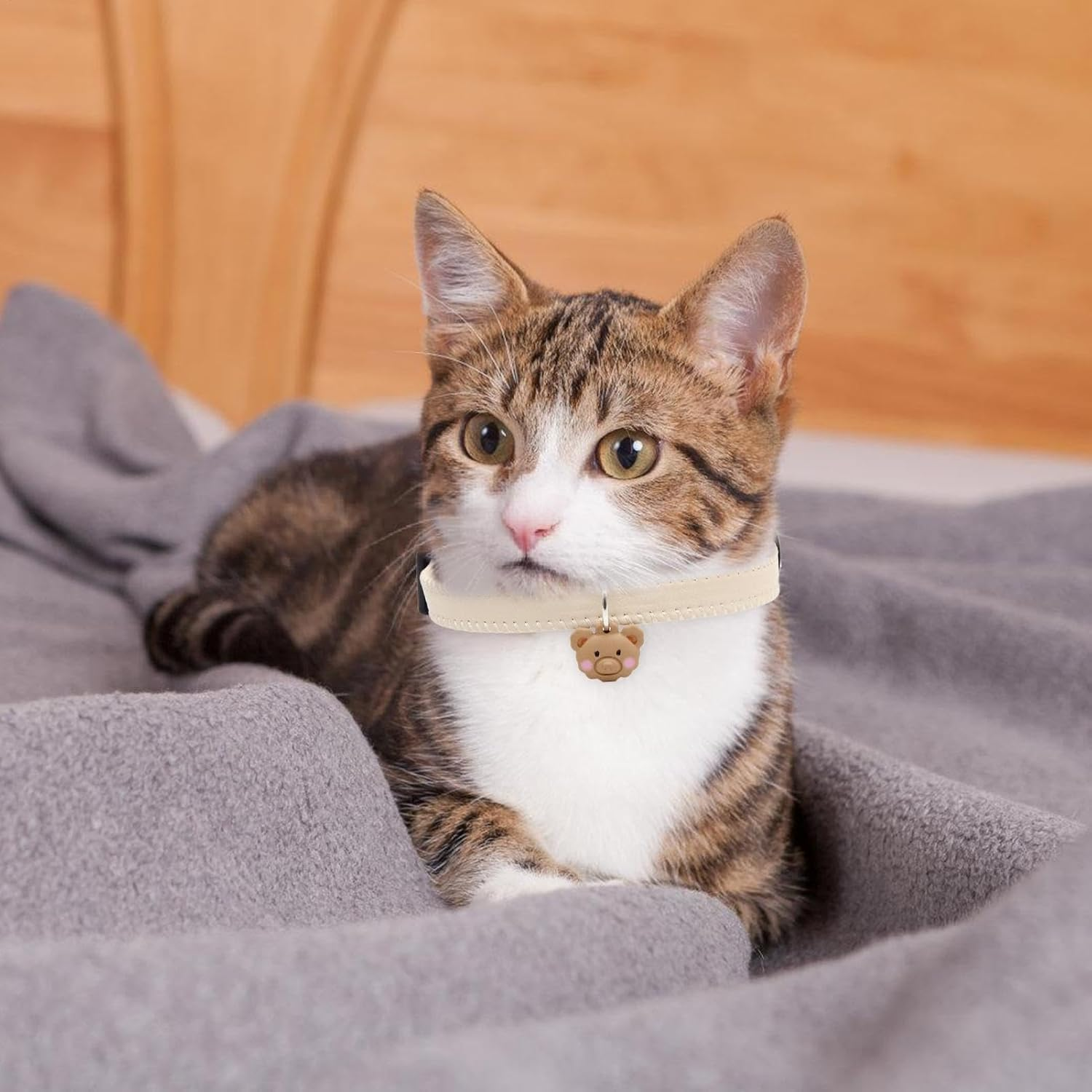 Generic Cat Collar, PU Leather Dog Collar - PU Leather Dog Collar, Quick Release Cat Collar with This Easy to Use Safety Clasp. Secure Buckle Design Makes It Easy to Use, Portable, Pet Supplies image number 6