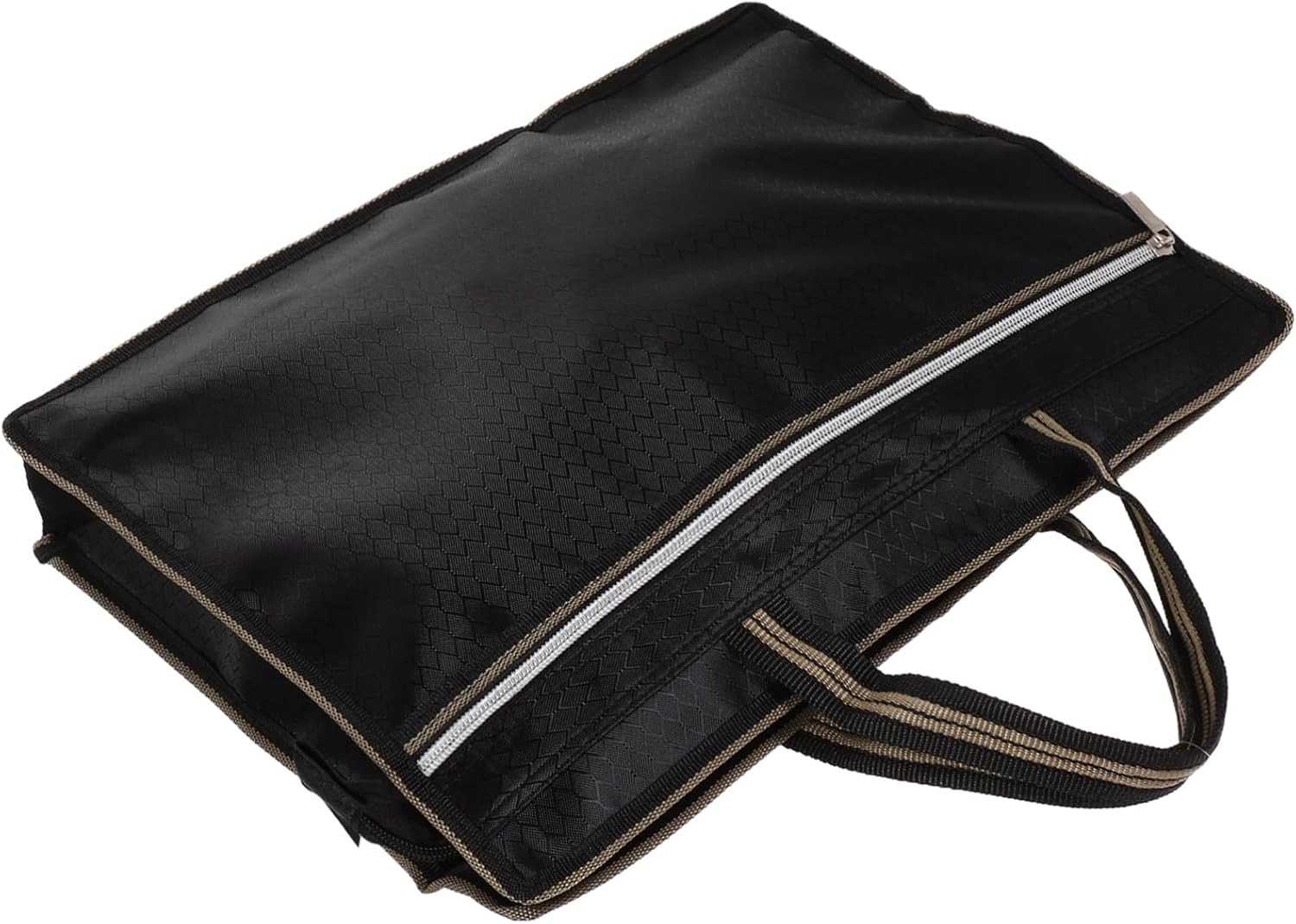 ARTIBETTER Oxford Cloth File Pouch A4 Size Double Zipper Canvas Document Organizer Portable File Bag for Office and School Filing Storage image number 1