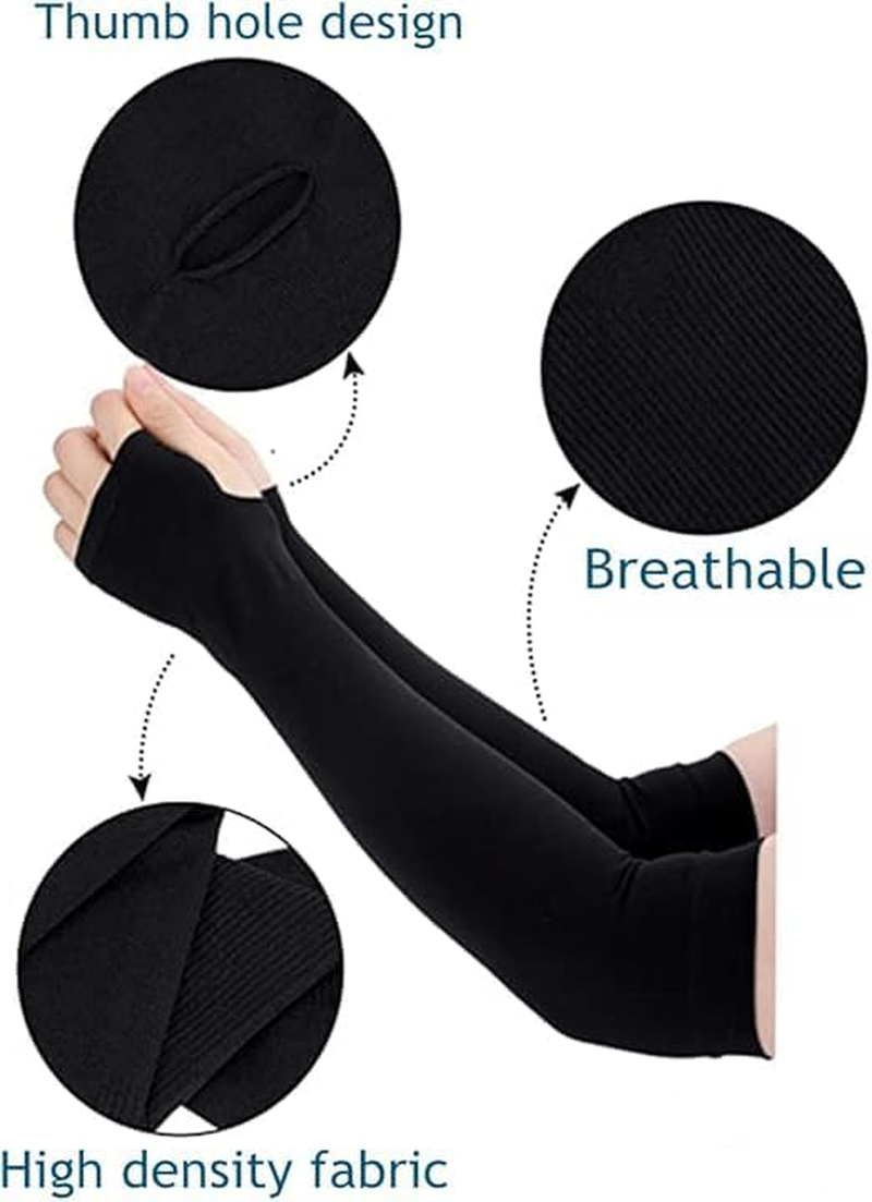 Thumb - Hole Cooling Compression UV - Protected Arm Sleeves for Men and Women for Outdoor Sports image number 2