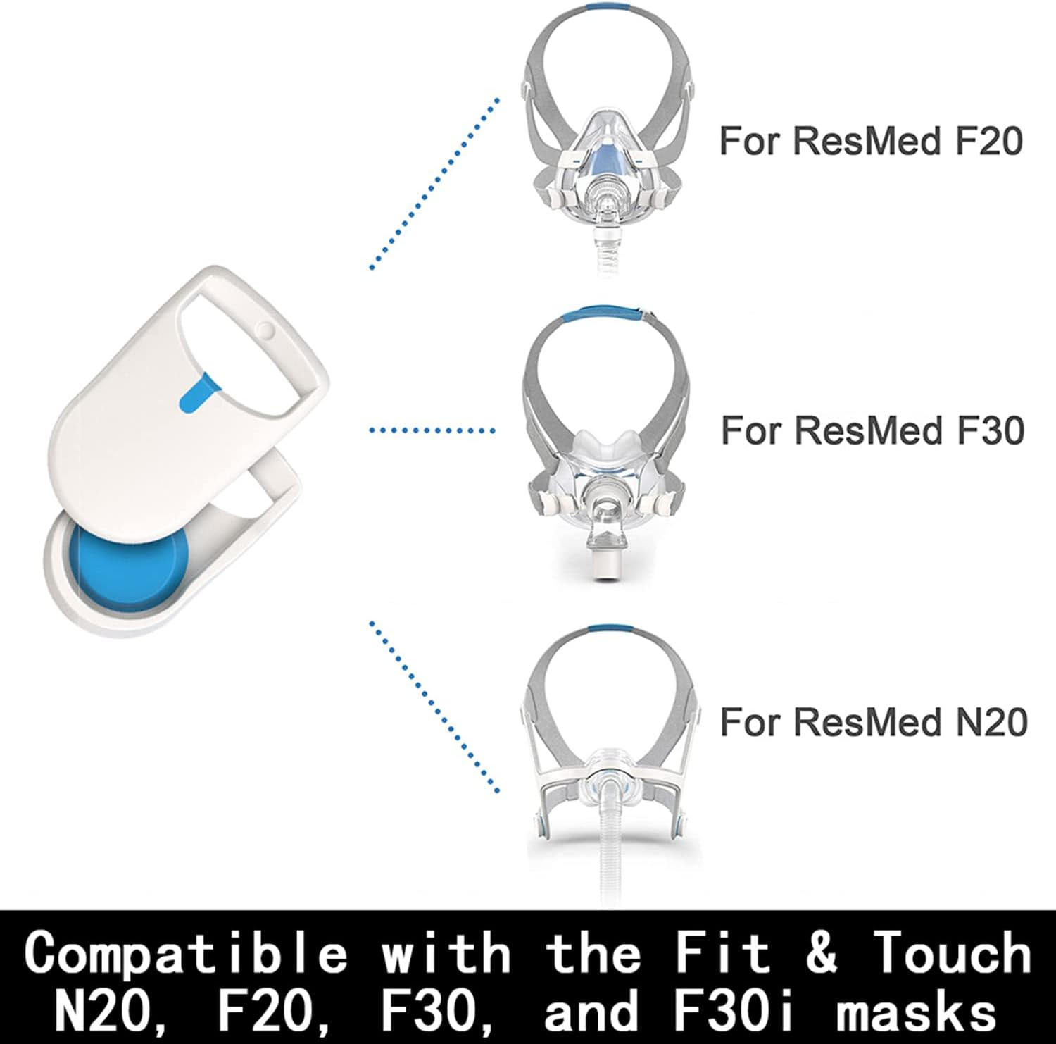 Magnetic Headgear Clips 3 Pairs Replacement for Fit N20 F20 F30 &Touch F20 N20, Perfect Fit with Attraction Force. image number 2