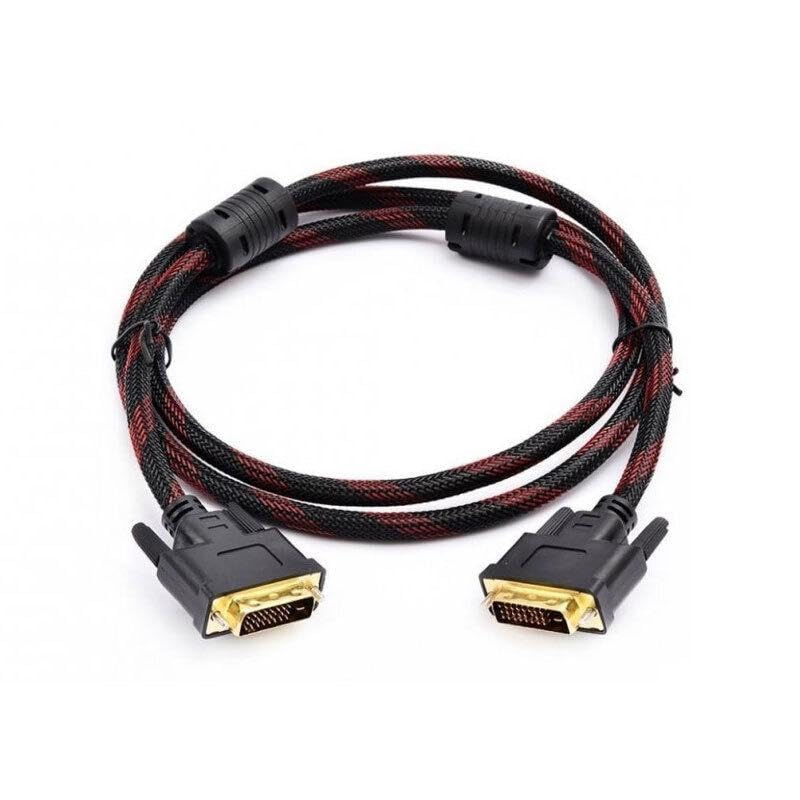 DVI to DVI Cable Male DVI-D for LCD Monitor Computer PC Projector DVD Cord Lead - High-Speed Transmission with Gold-Plated Connectors - Available in Multiple Lengths