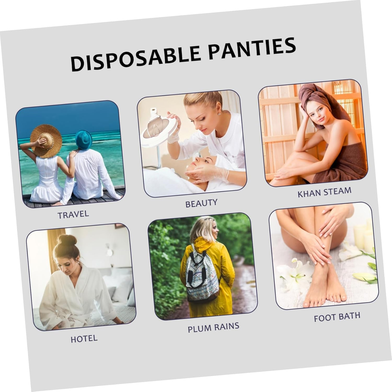 Sosoport 25Pcs Women Disposable Spa Panties Simple Panties for Postpartum Travel Spa Sessions Dark Blue image number 2
