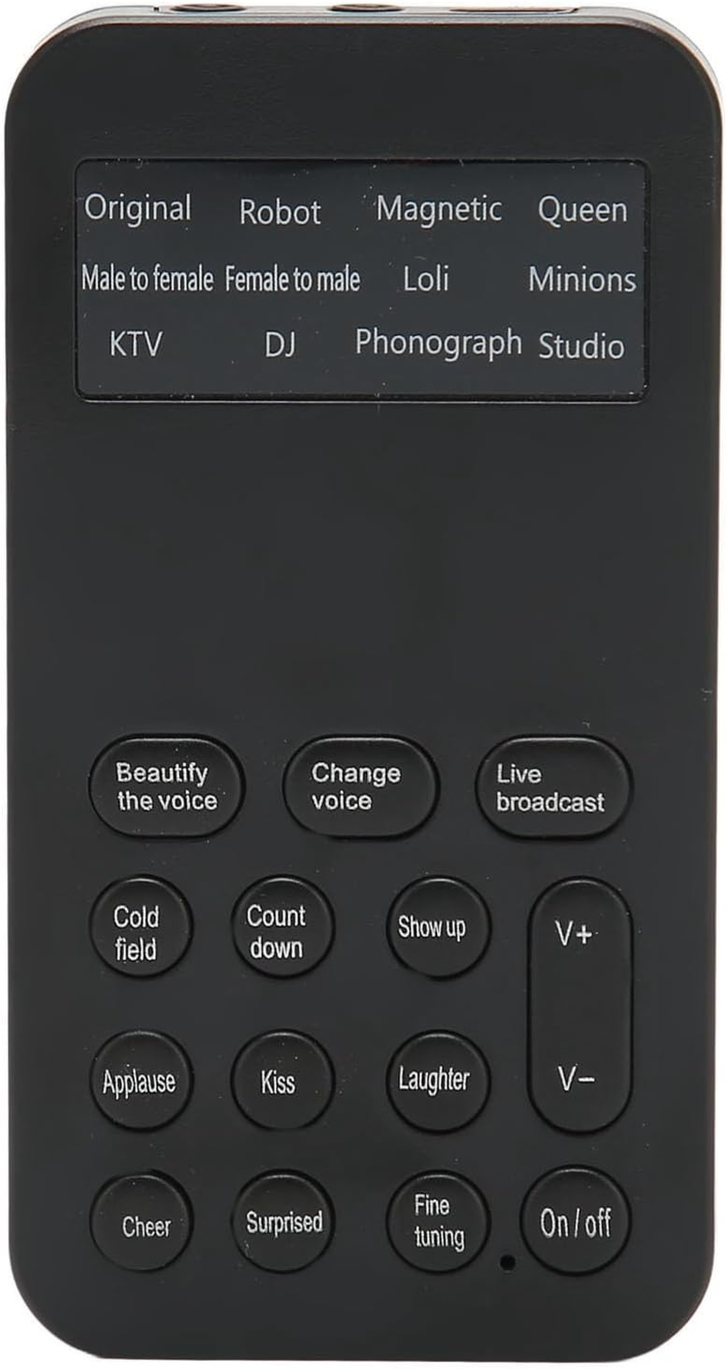 Voice Changer for Xboxone Switch Phone Computer PC Laptop, Handheld Mini Microphone Voice Disguiser Modulator, Adults Kids, 8 Sound Effects Machine