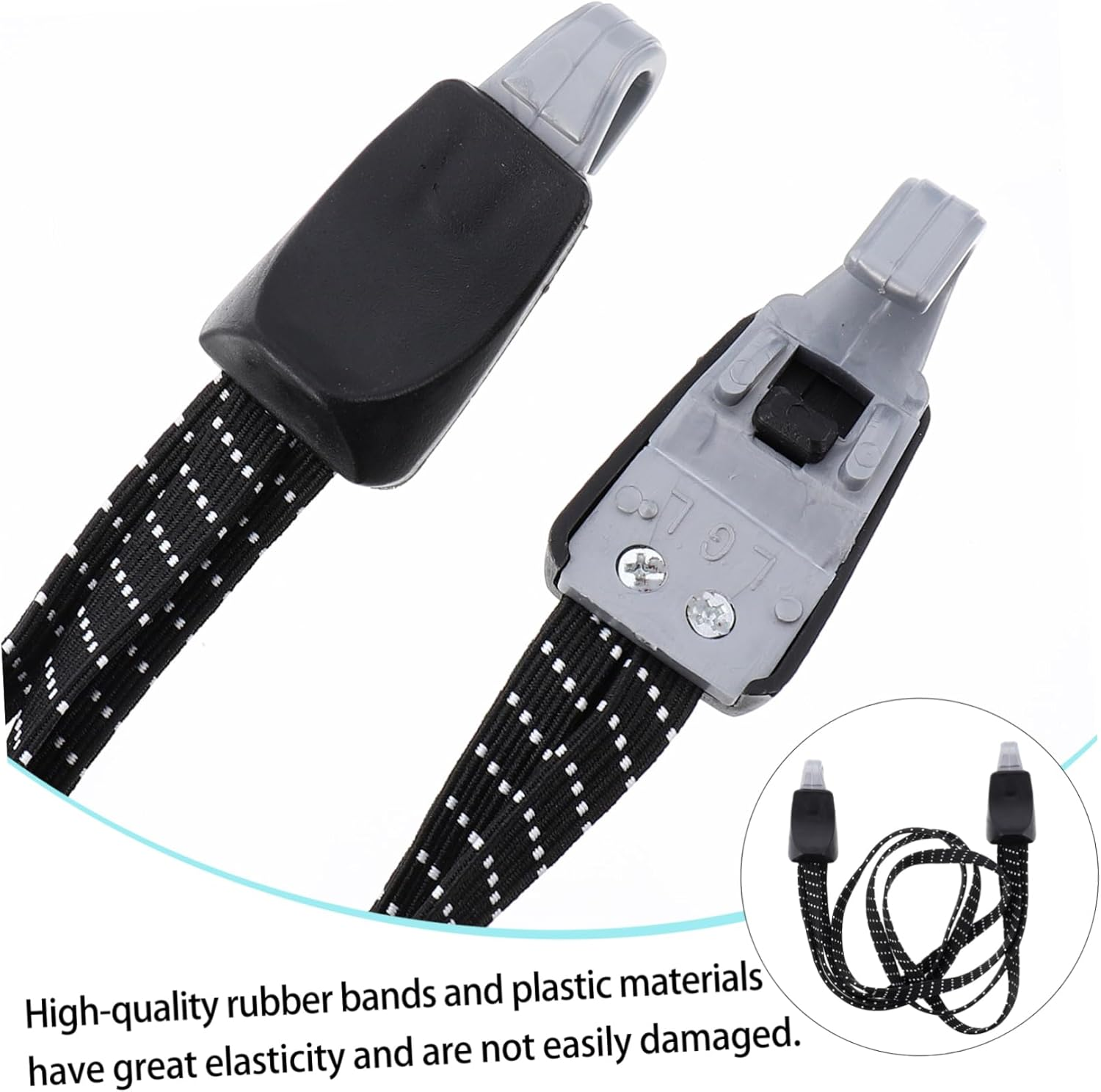 MOBUTOFU 5Pcs High Strength Bike Luggage Binding Rope Elastic Straps Flat Design image number 5