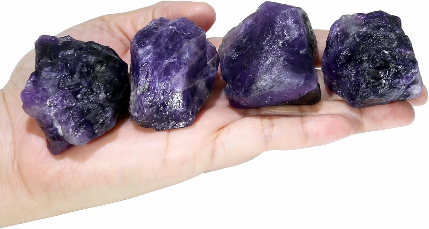 Raw Amethyst Stone Crystals Bulk, Real Gemstones and Crystals, Rocks and Minerals, Healing Crystals, Quartz Crystals and Healing Stones, Cuarzos Originales De Energia Y Piedras(464G) image number 2
