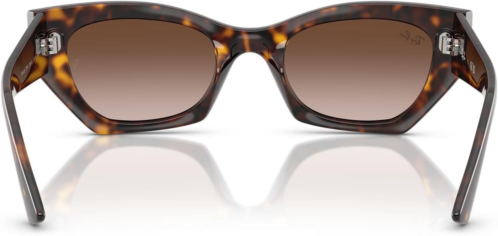 RAY-BAN Zena Non Polarised Sunglasses, 0RB4430, Havana & Gradient Brown, 49Mm