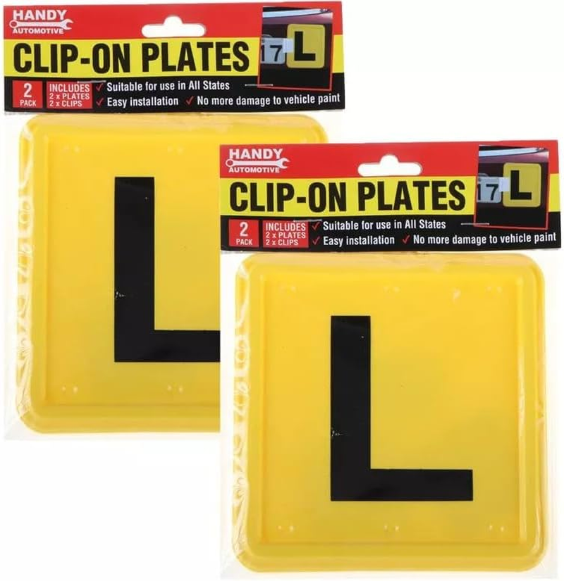 Leona Co 4Pcs Plastic L Plate Clips Holder Set Handy Hardware 13.5 * 13.5Cm Waterproof and Rustproof L-Plate Clips for Vehicle Number Plate