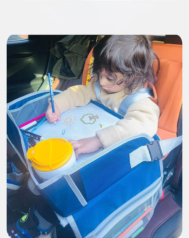 Kids Car Seat Travel Tray - Aqua image number 2