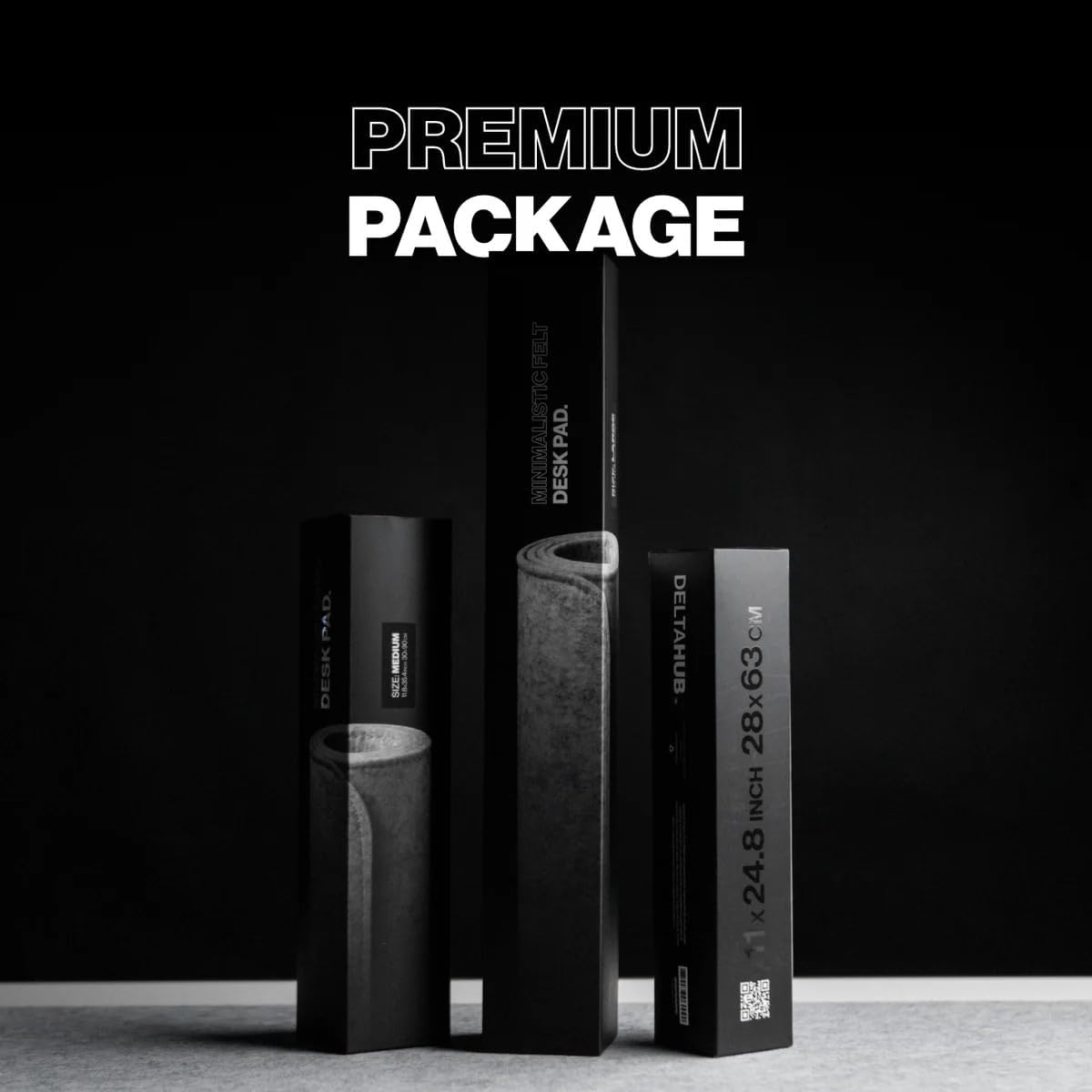 DELTAHUB - Minimalistic Felt Desk Protective Pad, Anti-Fray, Anti-Slip, Easy to Clean, Easy Glide, Long Lasting, Sleek Design, Comfortable, Resistant, Desk Mat, PC, Mac, Laptop - Large (18X32Inch) image number 1