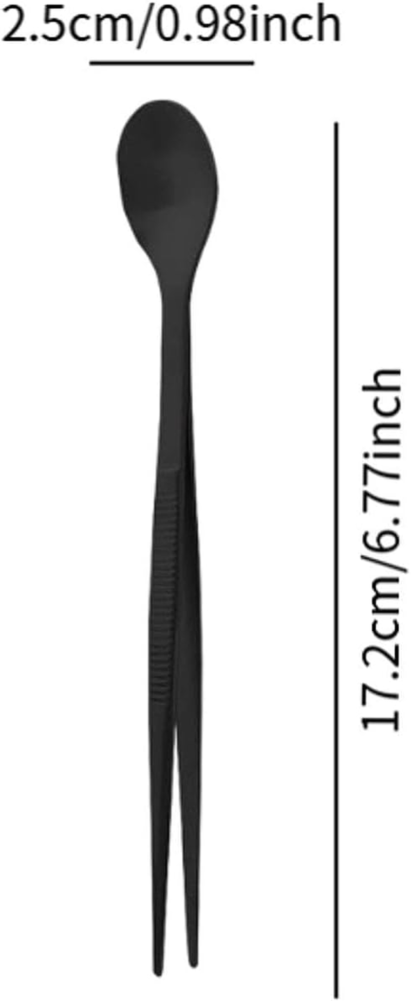Fenteer 2In1 Spoon Tweezer Kitchen Tool Portable Serving Utensil for Family Gatherings, Black - Multicolor image number 7