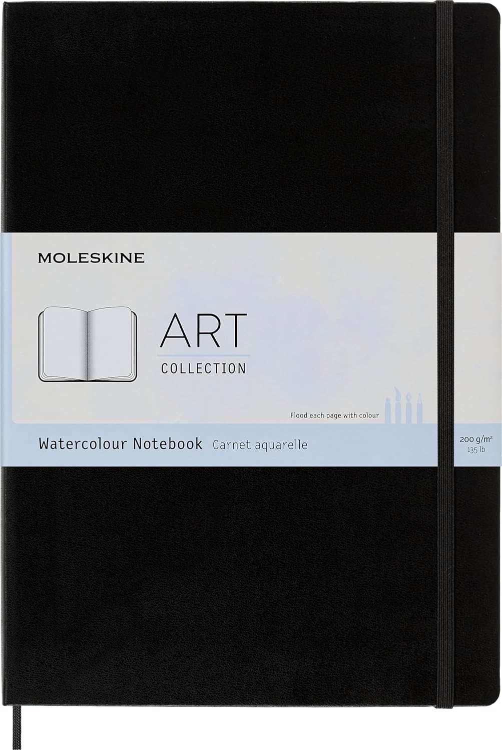 Moleskine Art A4 Watercolour Notebook, Black image number 3