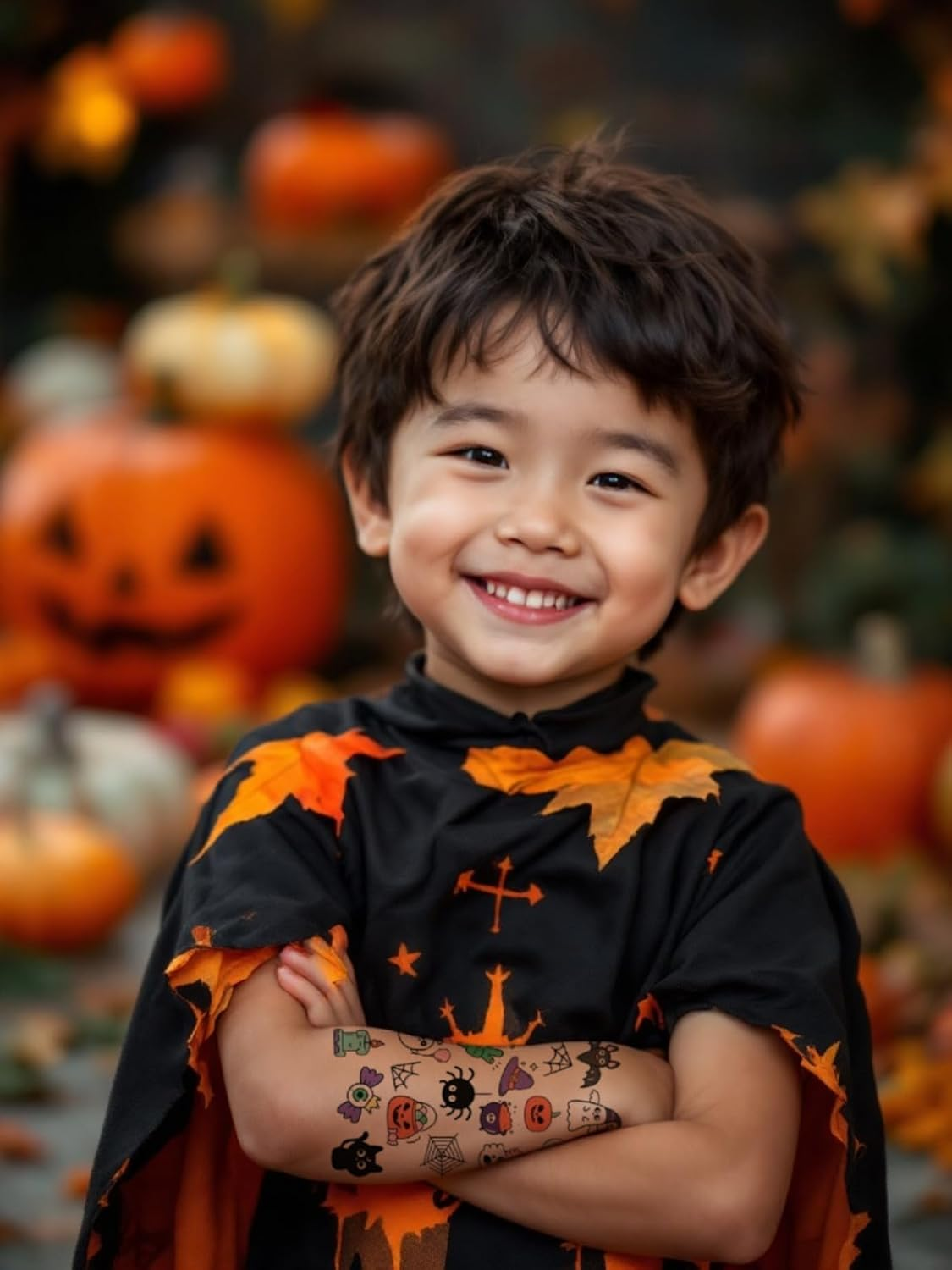 20 Sheets Halloween Tattoos Kids Temporary - Halloween Stickers Waterproof - Bats Ghosts Witches Spiders - Halloween Sticker for Adults Kids - Steadyink&reg; image number 4