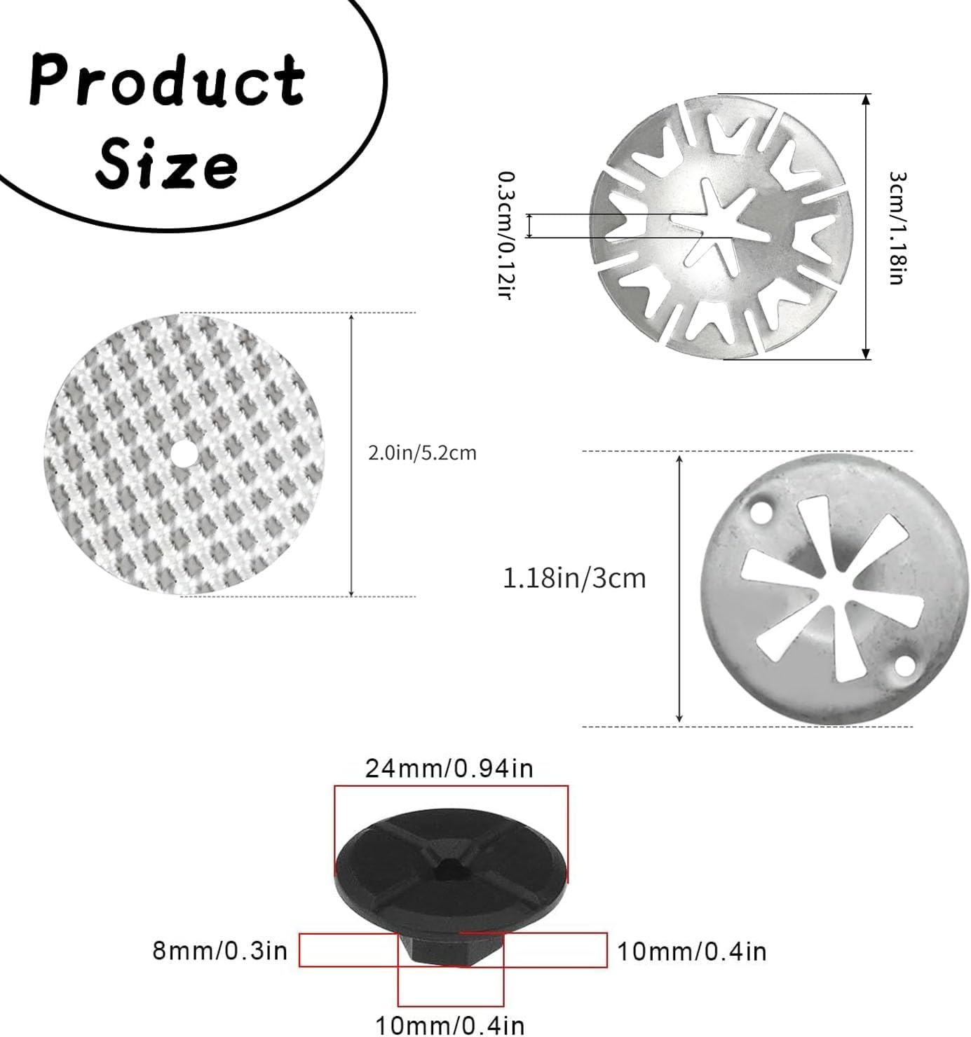 Heat Protection Plate Repair Kit for Car - 20-Piece Set with 52 Mm and 30 Mm Clamping Discs - Compatible with OE Number N90335004 - High-Quality Exhaust Repair Kit - Easy Assembly image number 2