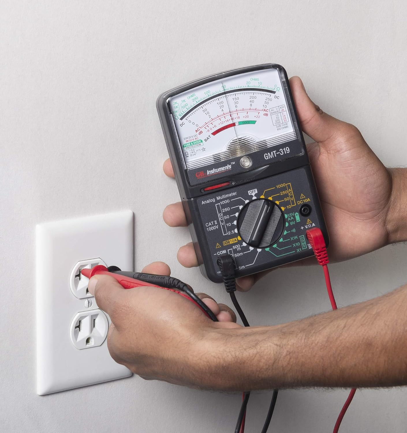 Gardner Bender GMT-319 Multimeter Tester, RJ-45 & RJ-11, 19 Range image number 2