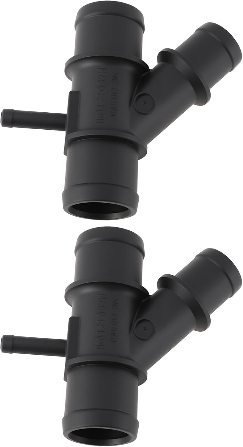 2Pcs Cooling System 4 Way Distributor Pipe 1K0121087H Compatible with VW Compatible with Audi image number 6