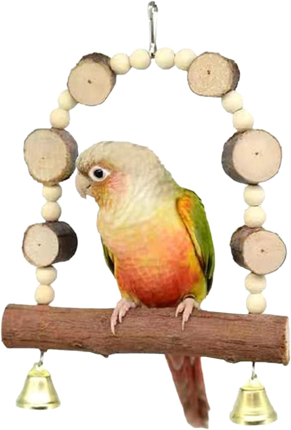 Bird Swing,Bird Perches for Parrots - Bird Swing Chewing Toys for Conures, Cockatiels, Budgies and Parrots, Bird Cage Accessories Puchen image number 6