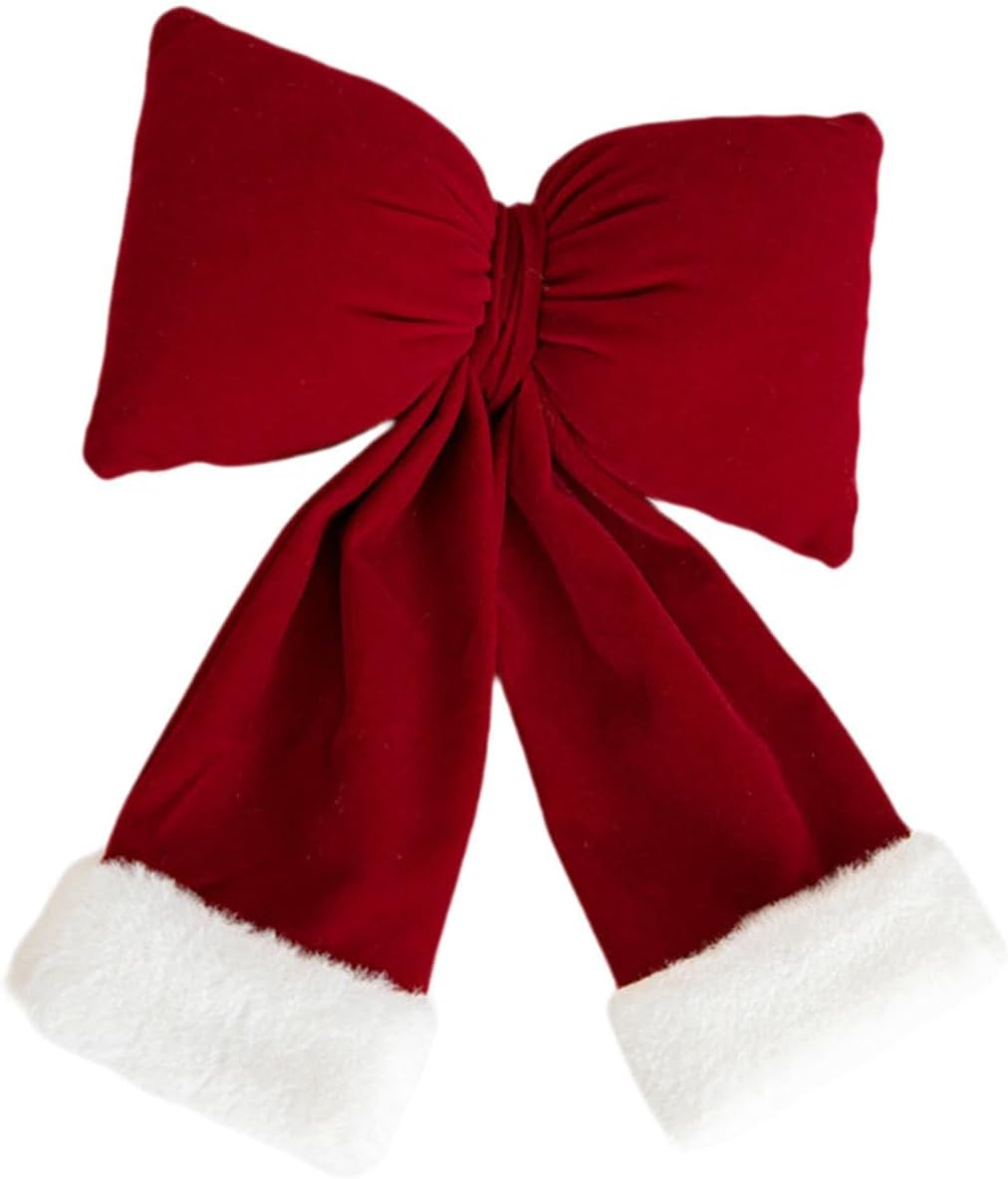 Christmas Bow Hanging Decoration Red Home Decor Celebration Ornament Hanging Pendant for Home Bedroom Window Housewarming, M
