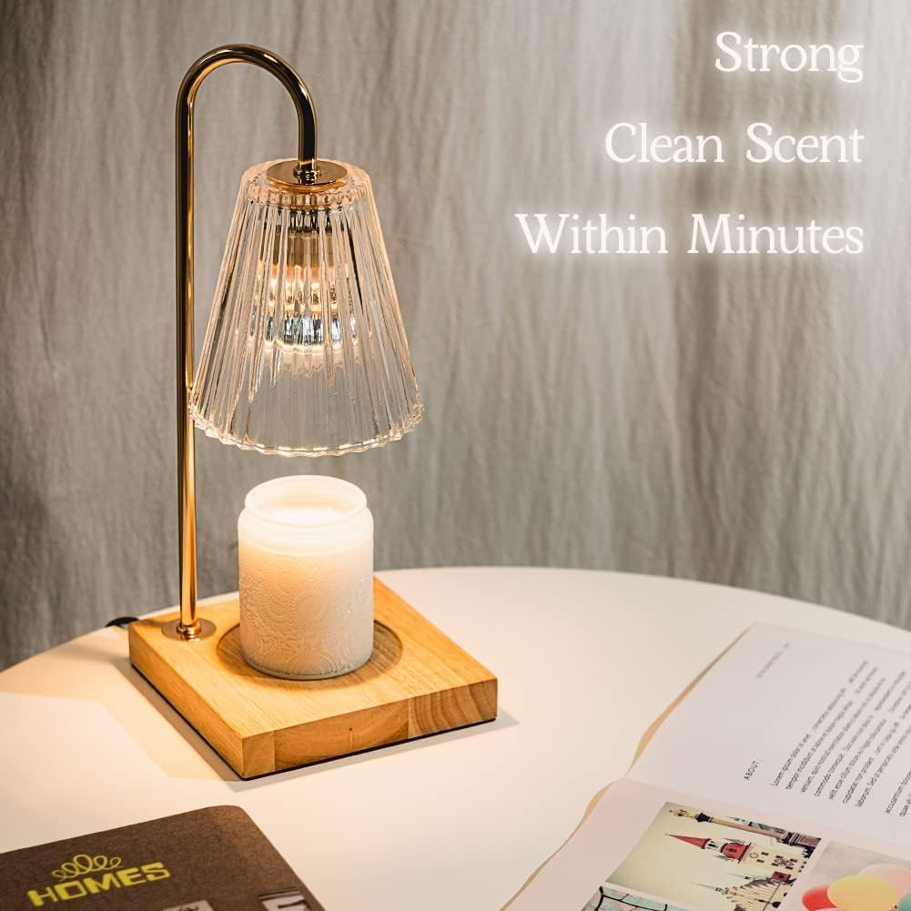 Candle Warmer Lamp Australia, Table Lamp with Dimmable and Timer for Jar Candles with 2 Bulbs, Home D&eacute;cor Products for Thanksgiving Christmas Mother'S Day Birthday Women & Mom Gifts (Taidengrongla1) image number 6