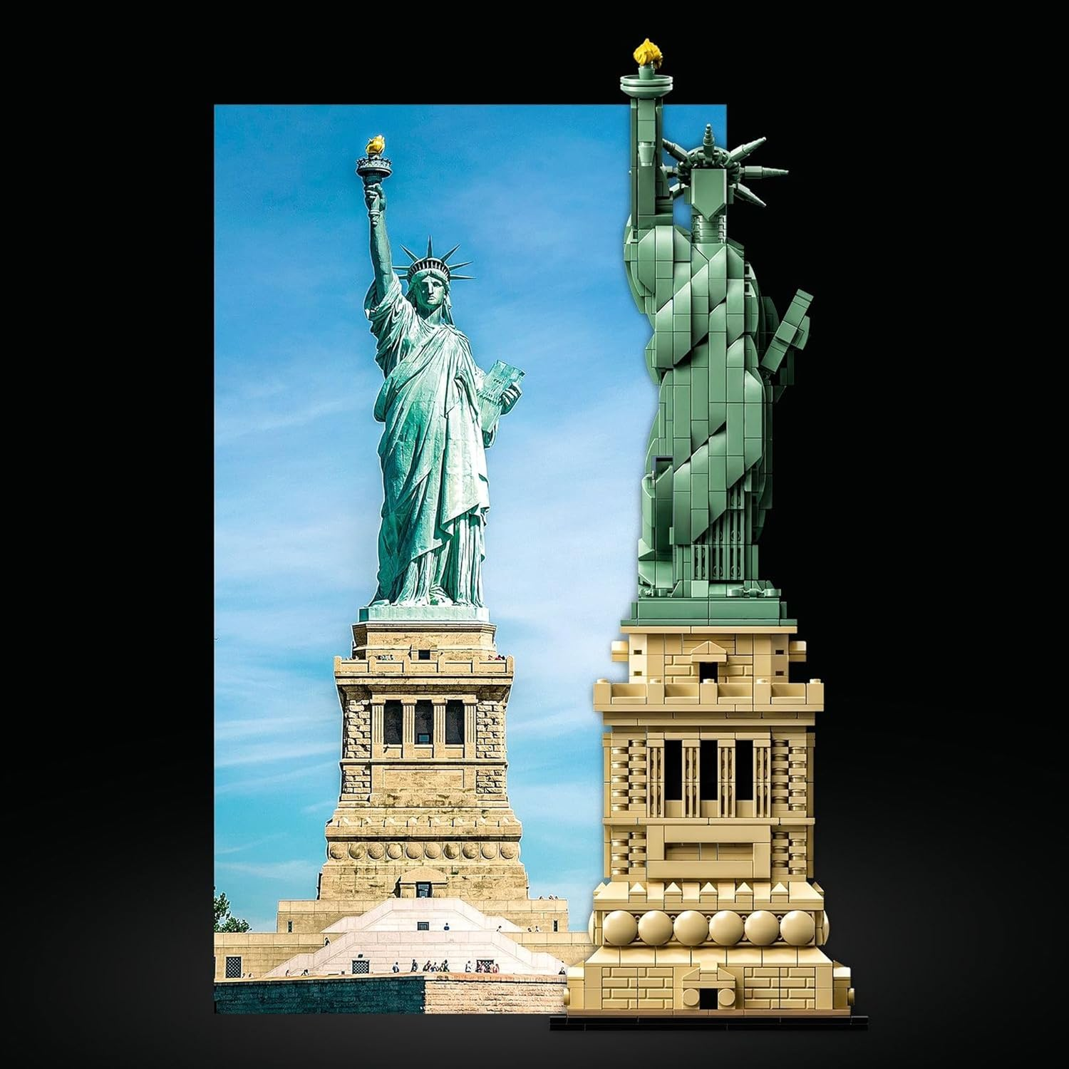LEGO Architecture Statue of Liberty Construction Set for Adults, Historic Building Set, Famous Statue New York Souvenir, Relaxing 3D Puzzle, Model Building Kit, Home Decor or Office Piece 21042 image number 5