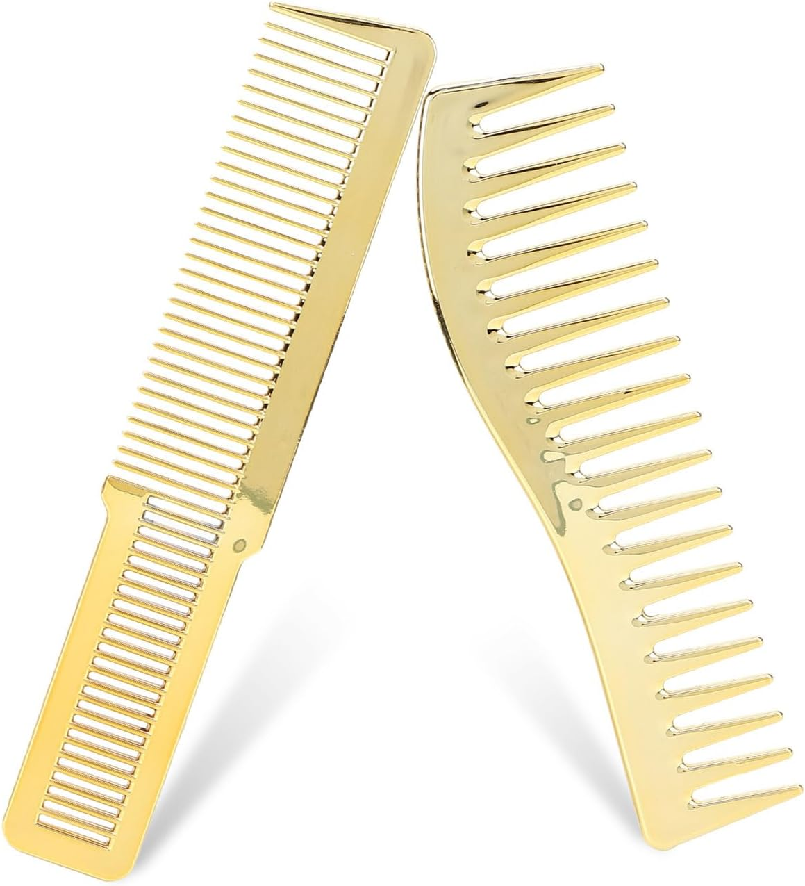 Sonew Hair Styling Combs Set, Barber Shop Hairdresser Set, Wide Tooth Hair Cutting Comb for All Hair Types (Gold)