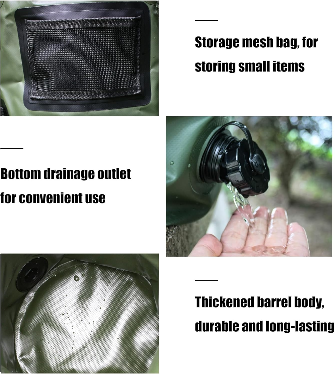 Outdoor Water Bucket Water Storage Collapsible Bucket, 25L Folding Water Bucket, with Handle Portable Wash Basin for Camping Folding Bucket Fishing Travelling Outdoor Gardening Car Washing image number 5