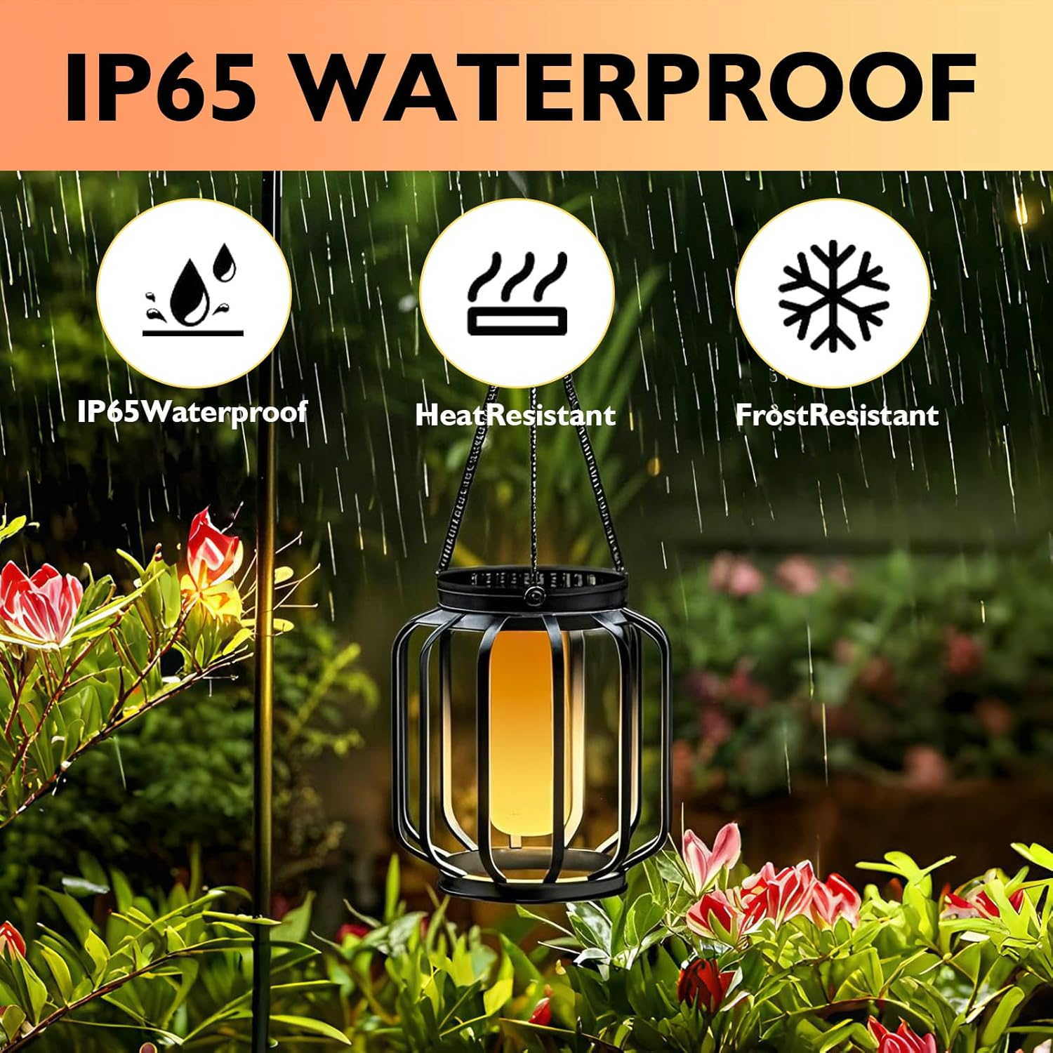 Pack of 2 Solar Lights Replacement Top, Solar Bulb, Solar Lights Replacement Parts Flame Lamp, Replacement Solar Module, Garden Solar Lights, Replacement Parts for Outdoor Garden Table Lamp Patio, 8.5 image number 3