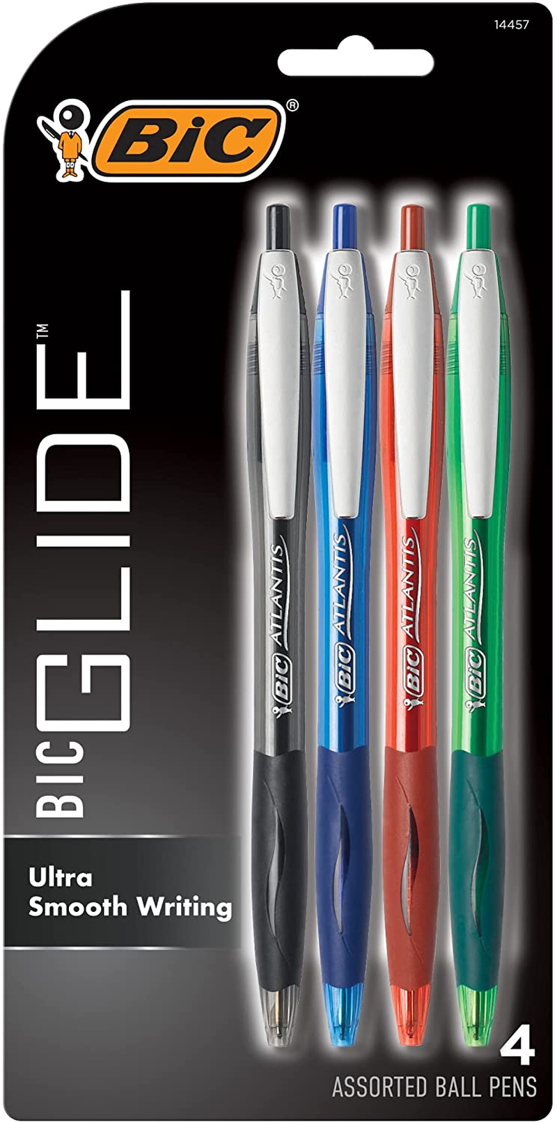 BIC Atlantis Original Retractable Ballpoint Pen Medium Point (1.0 Mm) - Blue, Pack of 4 Pens image number 6