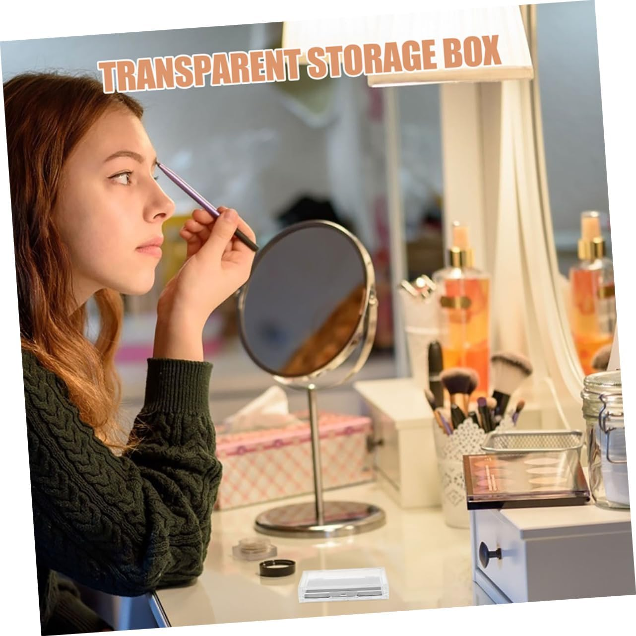 DECHOUS Empty Magnetic Eyeshadow Palette 2Pcs Abs Makeup Organizer Tray with Magnetic Pans for Eyeshadow Lipstick Blush Travel Cosmetic Storage Case image number 6