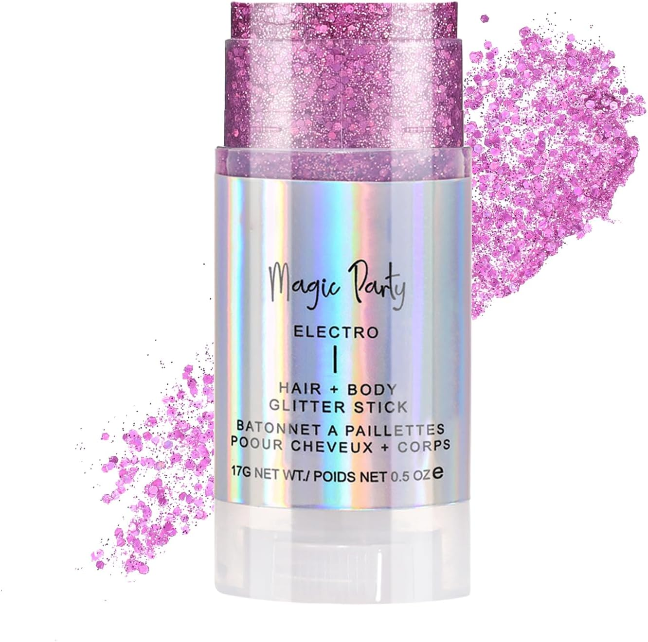 DAGEDA Body Glitter Stick, Mermaid Chunky Sequins Face Paint, Music Festival Concert Accessories Outfits Hair Glitter, Lips Eyeshadow Nails Holographic Cosmetic Halloween Rave Makeup (06 Silver)