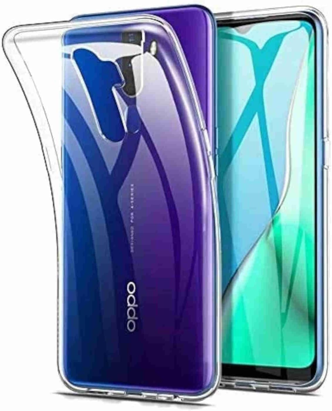 Captor Clear Case for Oppo A9 2020 / A5 2020 / A11X Flexible TPU Silicone Case Soft and Thin Full Body Protection with Raised Edge for Screen and Camera