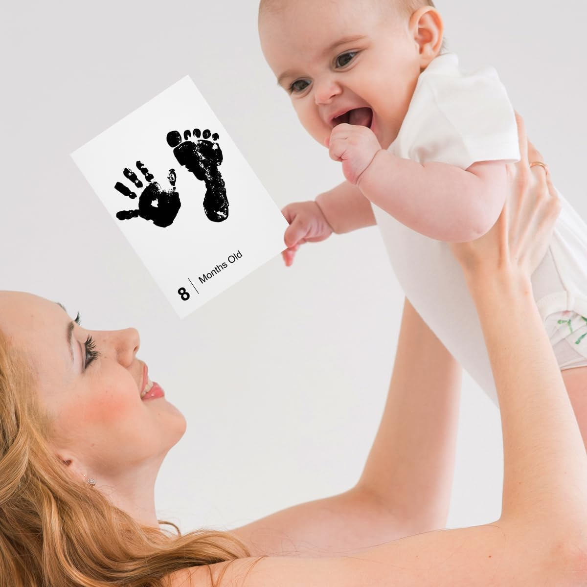 Inkless Baby Hand and Footprint Kit with Safe Pad for Ink Impression Casting Create a First Year Keepsake Months Milestone Cards My First Cards Postpartum Gifts for Girl or Boy Baby Books (6 PCS Set Gift Box) image number 6