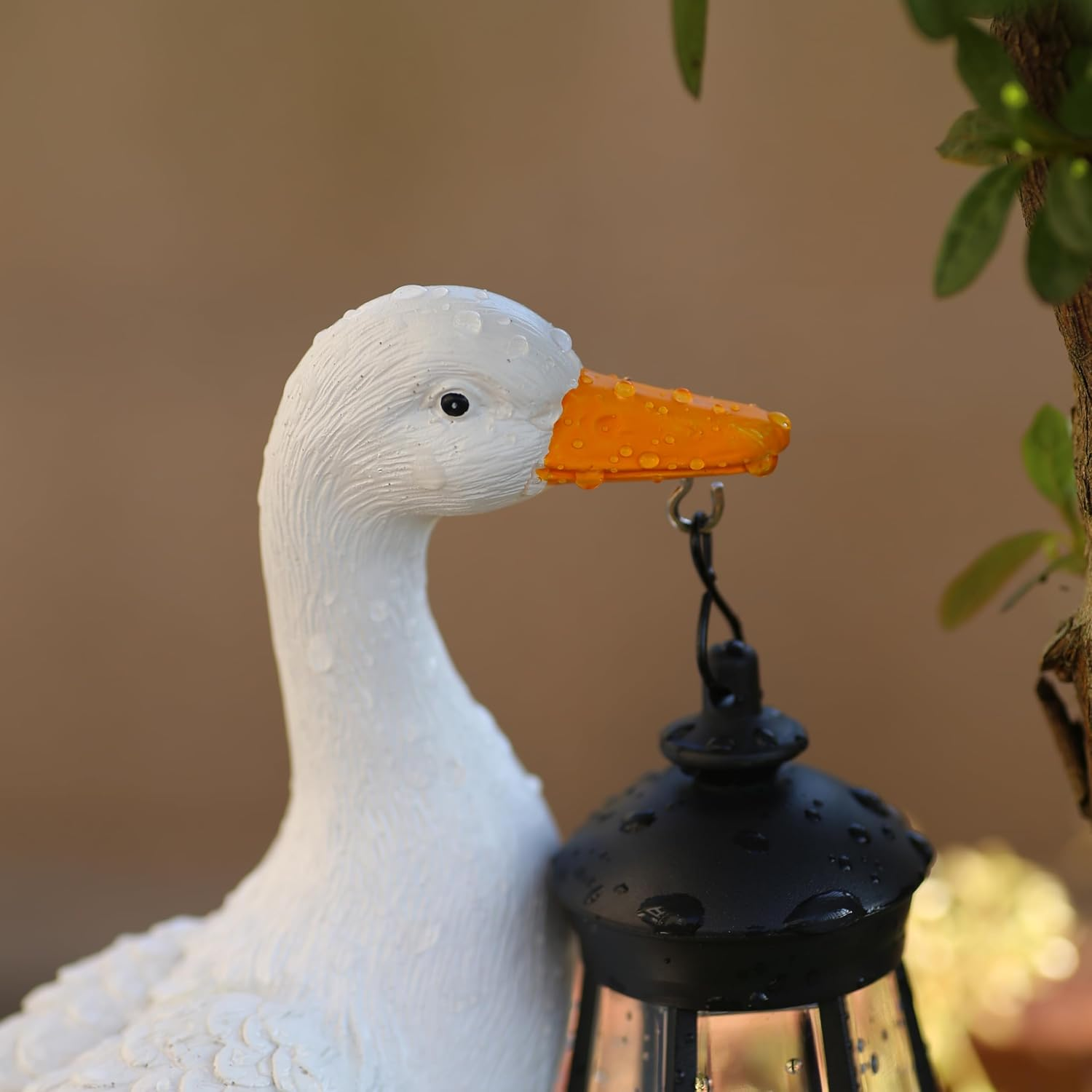 BRMM MIA Garden Statues Garden Ornaments Animaloutdoor Statues Standing Ducks Garden Animal Sculpture (Duck Lamp) image number 6