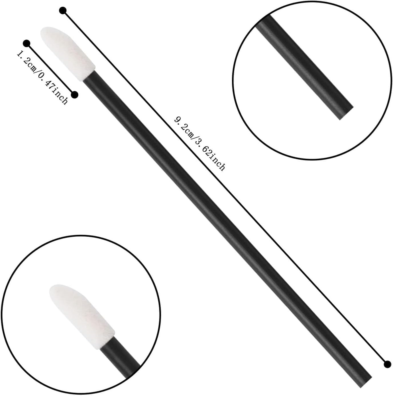 Xyzabcds Disposable Lip Wands, Lipstick Testers, 200 Pcs, Black image number 4