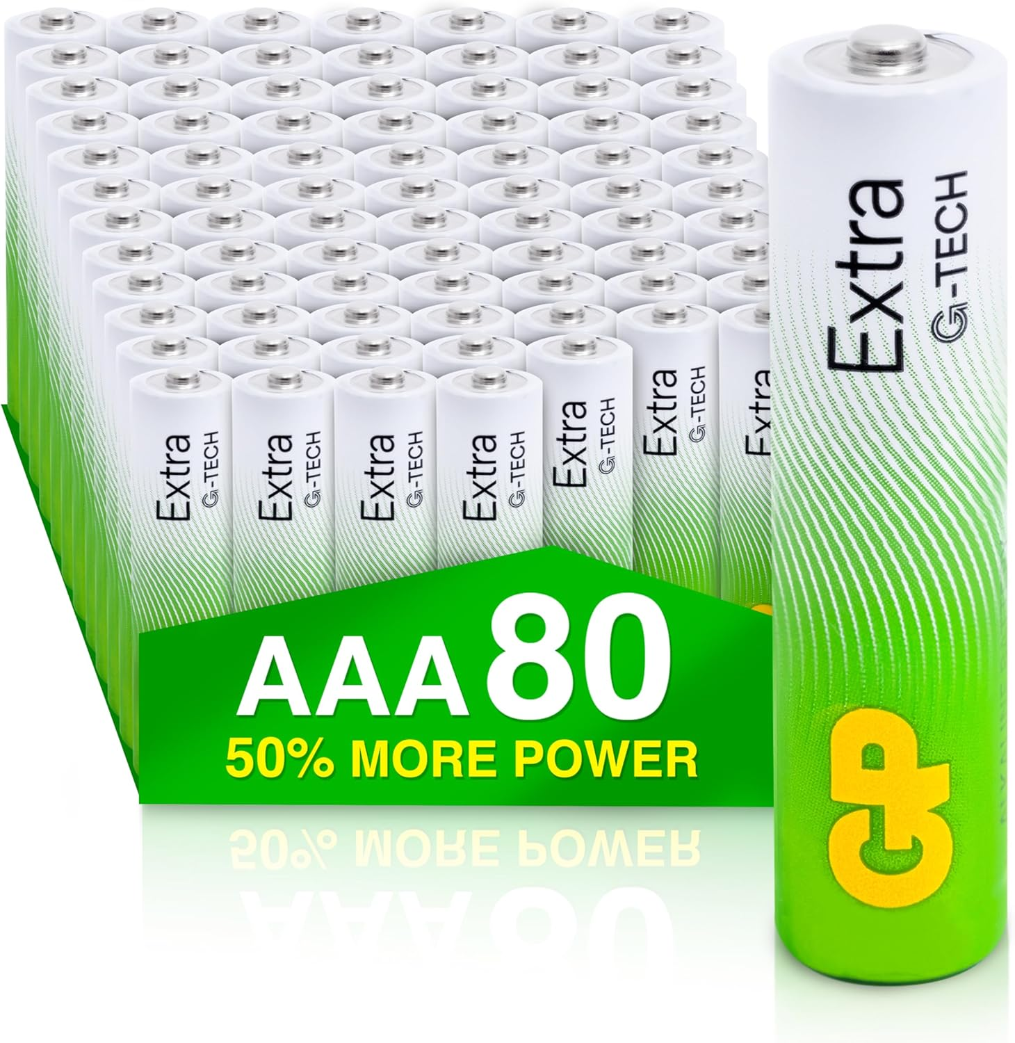 AAA Batteries Pack of 80 1.5V / Micro/Mini/Penlite / LR03 by GP Batteries Extra Alkaline Batteries Suitable for Everyday Use in a Variety of Devices - Clocks/Remotes/Mouse/Torch/Etc image number 5