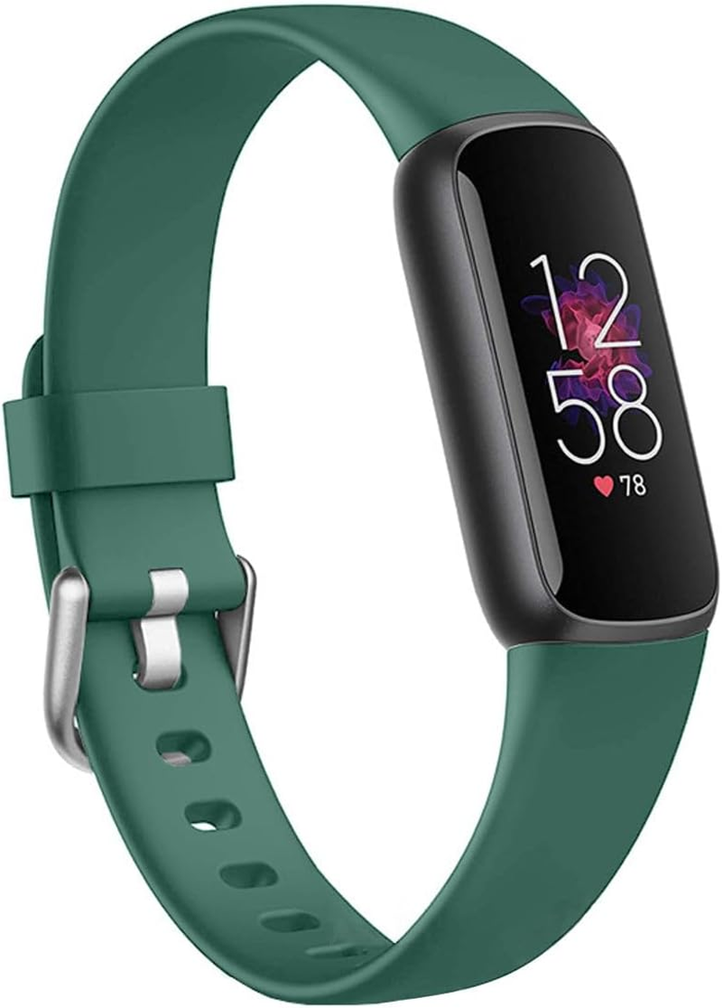 STEXX Silicone Replacement Watch Bands for Fitbit Luxe Smartwatch Wristband Elegant and Durable Elastomer Silicon Strap for Fitbit Luxe Smartwatch Adjustable Comfortable Stylish