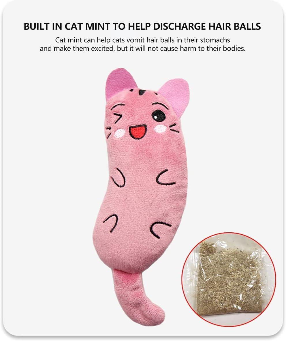 6Pack Cat Toys,Catnip Toys for Indoor Kitten/Cat-Soft Small Kittens Teething Chew Toys Interactive Catnip Plush Toys,Interactive Cat Toy,Strong Catnip Cats Kick Toy