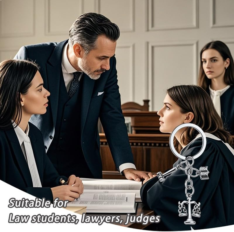 Law School Graduation Gifts for Men Women Future Lawyer Birthday Presents for Lawyers Best Friend Law School Teacher Appreciation Gifts for Lawyer Grad Gift Keychain for Son Daughter Lawyers Keychains image number 3