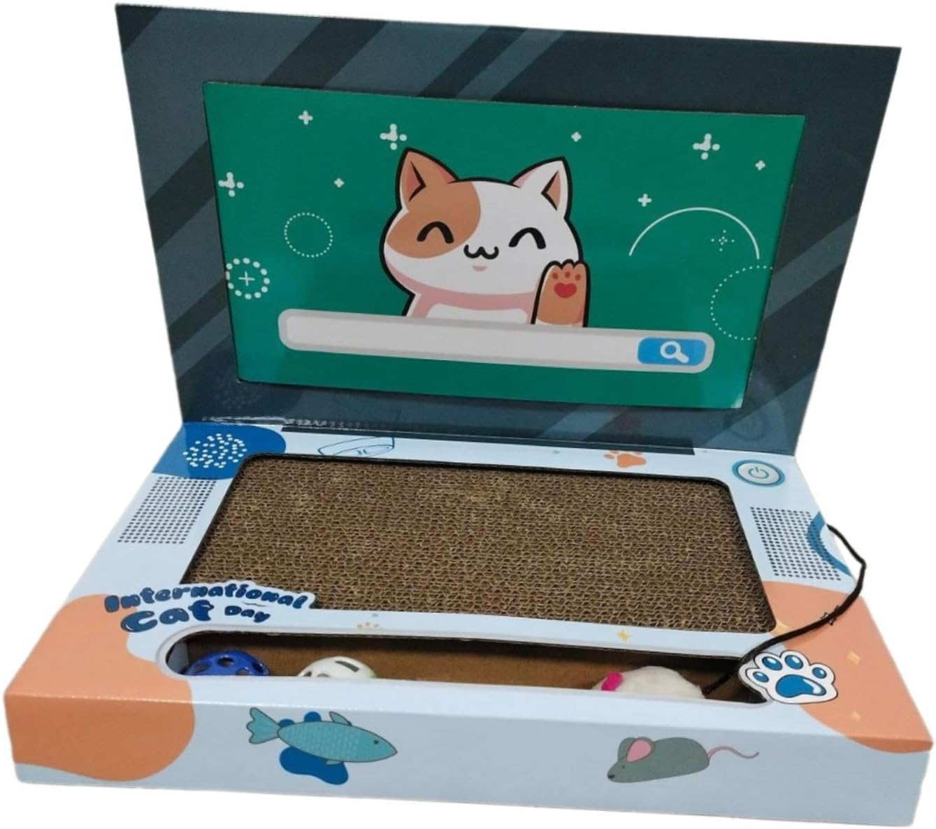 Fzaqwen Cat Laptop Scratcher Foldable Cat Computer for Gifts Indoor Cats Kitten Claw image number 5