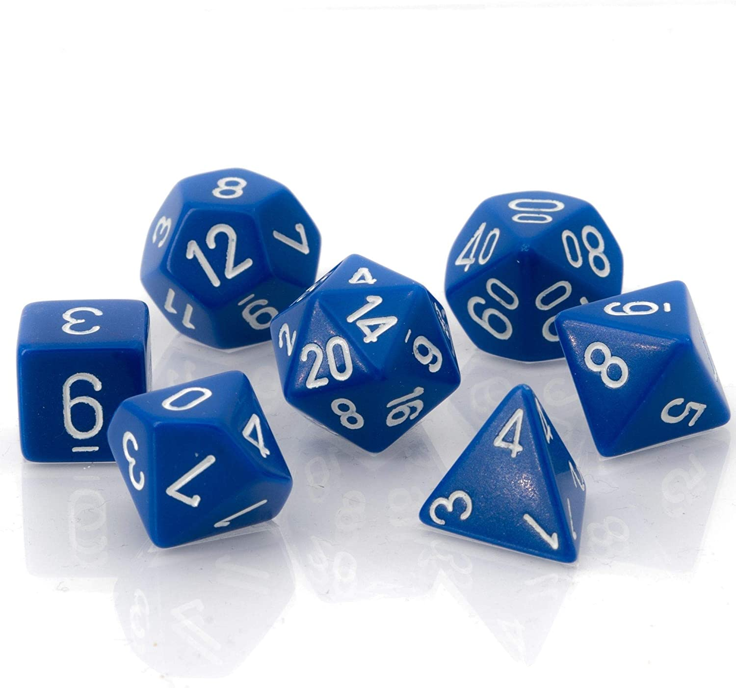 Chessex CHX25406 Dice, Blue/White image number 3