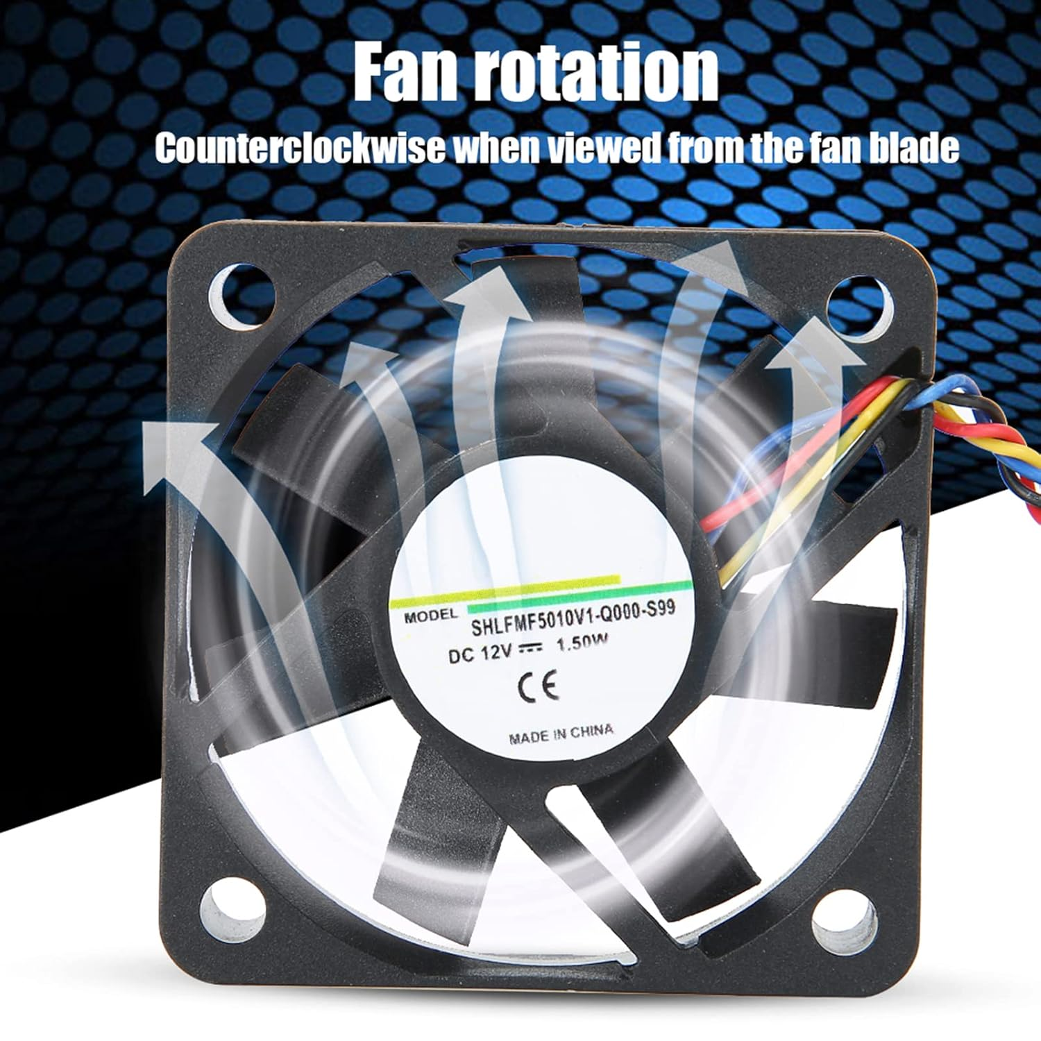 High Speed 12V PC Cooling Fan 50Mm 3800RPM 4PIN Heat Sink Fan for Injection Molding Cooling System image number 1