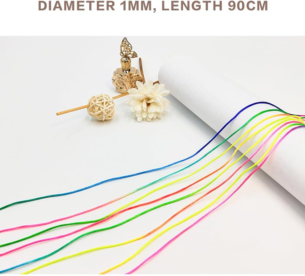 Visxcnu Pack of 40 Hair Braids Colourful Hair Wrap Cord Various Gradient Colours Hair Rope Band Rainbow Braided Hair Scrunchie for Women Girls DIY Ponytail Braids Hair Styling Accessories image number 2