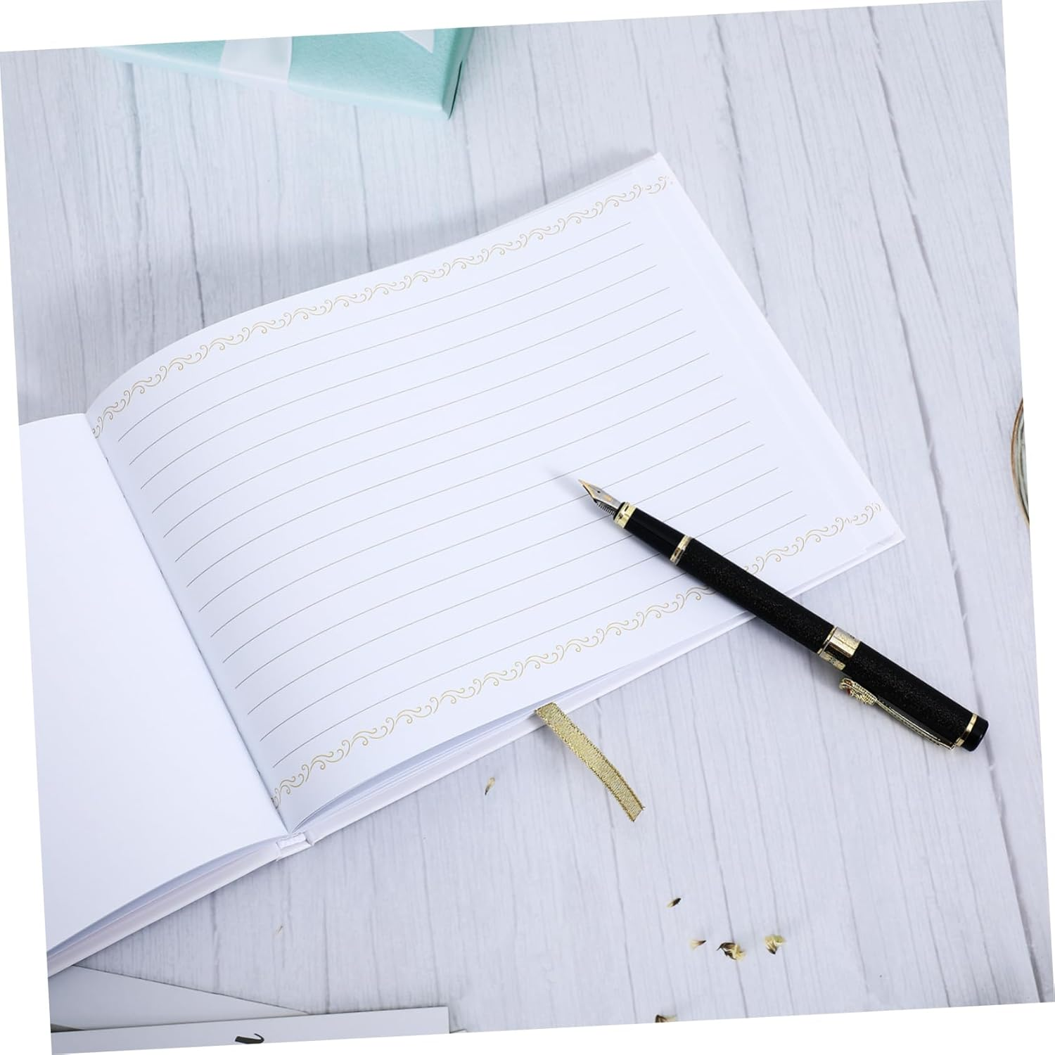 BESTOYARD Wedding Guest Book Album Elegant Foil Design for Weddings Birthdays and Special Events Versatile Memory Keepsake with Ample Pages for Messages and Photos image number 4