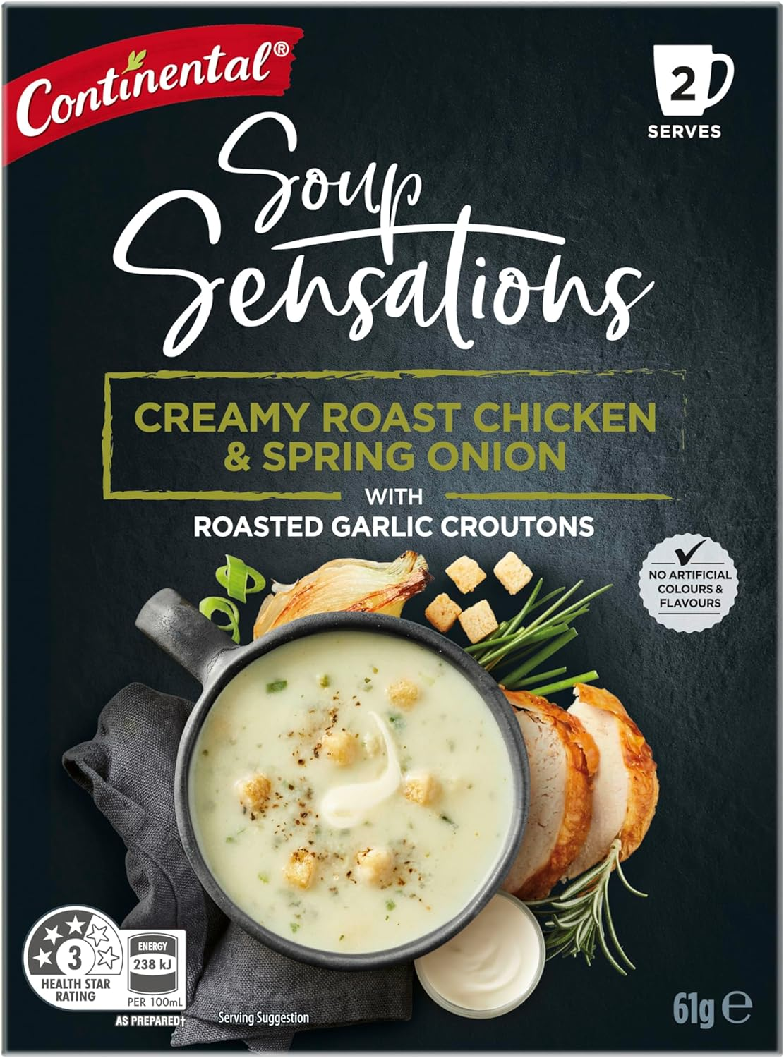 Continental Creamy Roast Chicken & Spring Onion with Roasted Garlic Croutons Soup Sensations 61 G image number 5