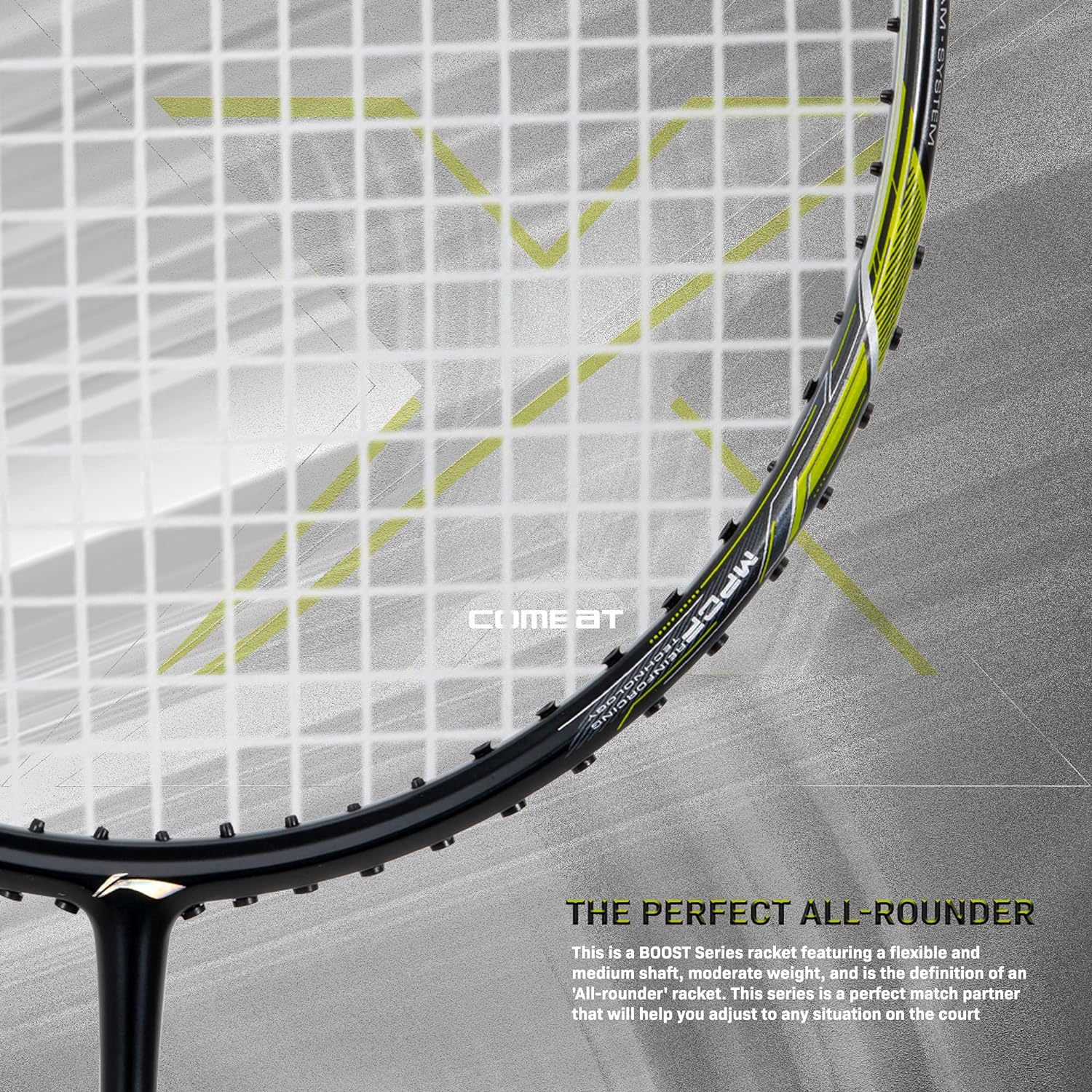 Li-Ning 3D Calibar X Combat Carbon Graphite Strung Racquets, 85 Grams, 30 Lbs String Tension and Free Full Cover image number 3