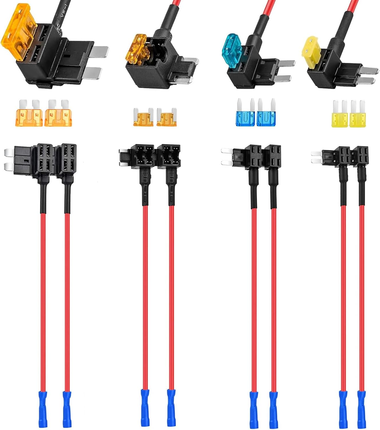 8 Pack 12V Car Add-A-Circuit Fuse Tap Standard Mini Micro2 and Low Profile Fuse Taps 4 Types ATO ATC ATM APM Fuse Holder for Cars Trucks Boats (8Pack Fuse Holder-4 Types) image number 6