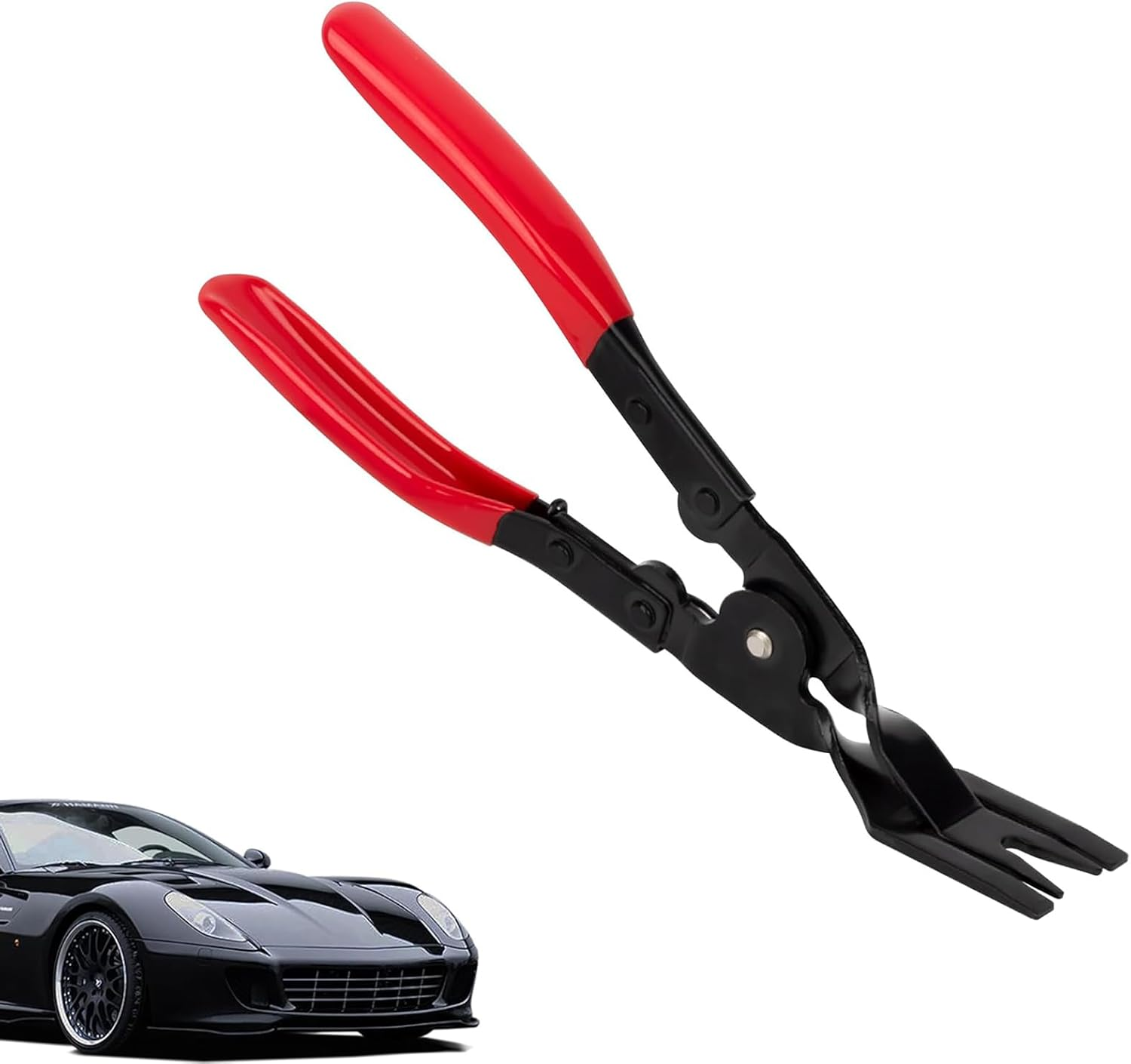 Panel Clip Removal Pliers, Automotive Trim Removal Tool for Push Pins & Clips, Car Door Panel and Interior Trim Tool, Red image number 3