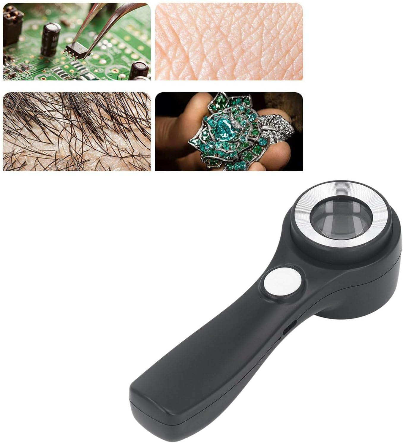 Magnifying Glass with Light, 60X Handheld Magnifying Glass, Illuminated Lighted Magnifier with Touch Switch, for Outdoor Exploration Observation image number 5