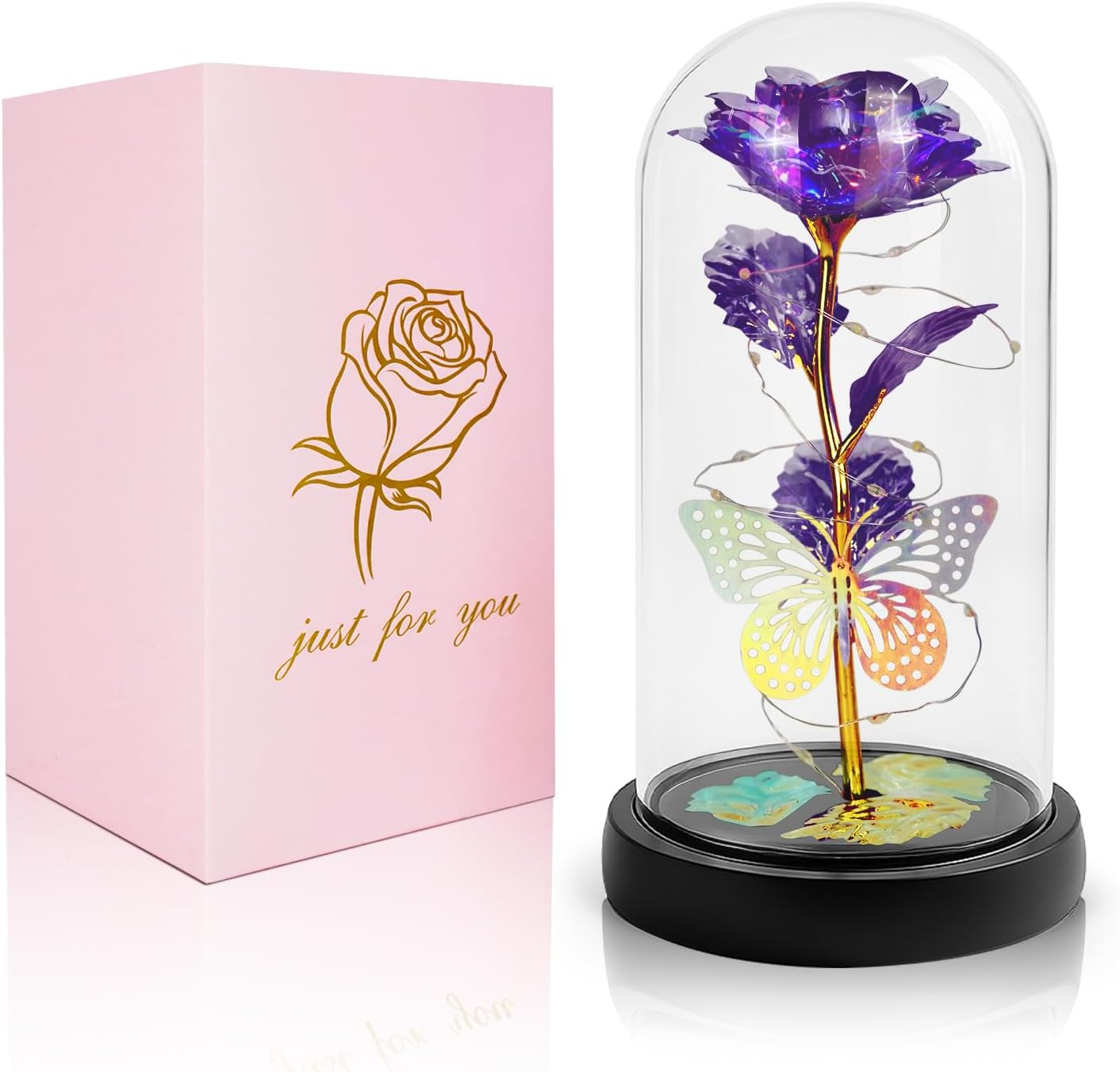 LIAN Rose Flower for Women, Forever Rose Flower Lamp, Mothers Day Flowers for Mom, Birthday Gifts Women, Rose Gifts. Valentine'S Day, Mother'S Day, Christmas, Anniversary, Birthday Gifts. image number 5